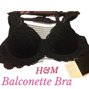 Balconette Bra - Black lace by H&M